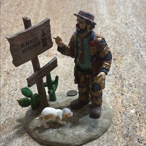 Coca Cola Vintage Figurine with Sign and Dog “496 Mikes To Anywhere “